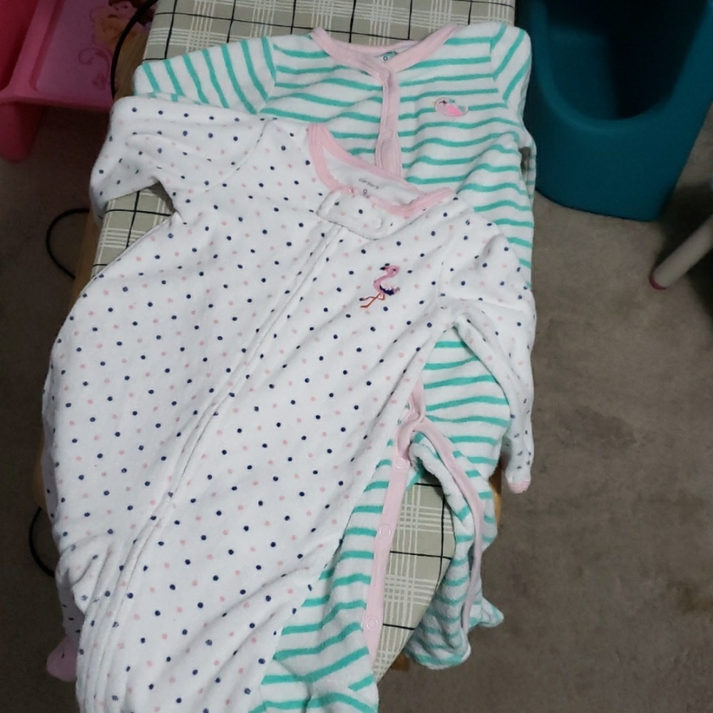 Carters 9 months footed pajamas
